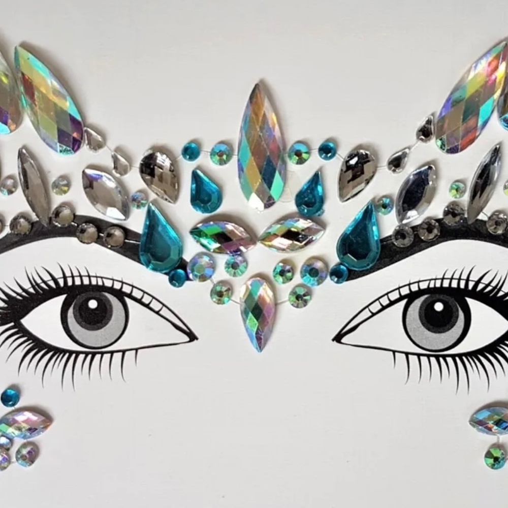 Evebrow Face Body Art Adhesive Crystal Glitter Jewels Festival Party Eye Tattoo